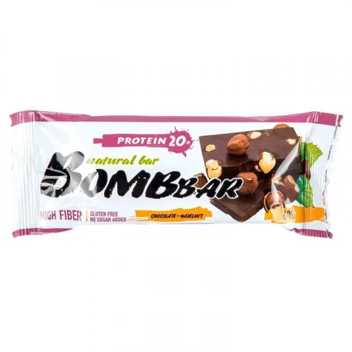 Протеиновый батончик BombBar Protein Bar, Шоколад с фундуком