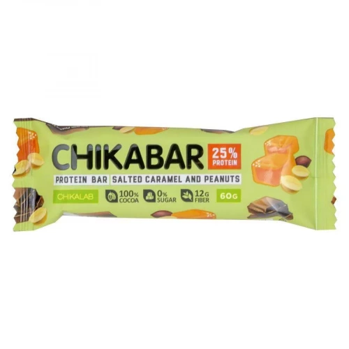 Протеиновый батончик Chikalab ChikaBar, Солёная карамель и арахис