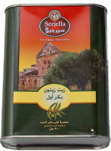 Сирийское оливковое масло, первого холодного отжима, Serjella, 1000мл